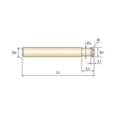 Carbide X5070 End Mills Plain Shank G859 Series 4 Flute Stub Length Corner Radius High Feed - Big-tools Industrial Supply Tools for Metal Cutting